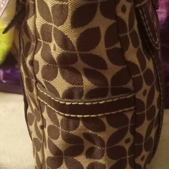 Fossil Brown And Cream Shoulder Bag EUC